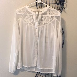 White Button-Up Blouse